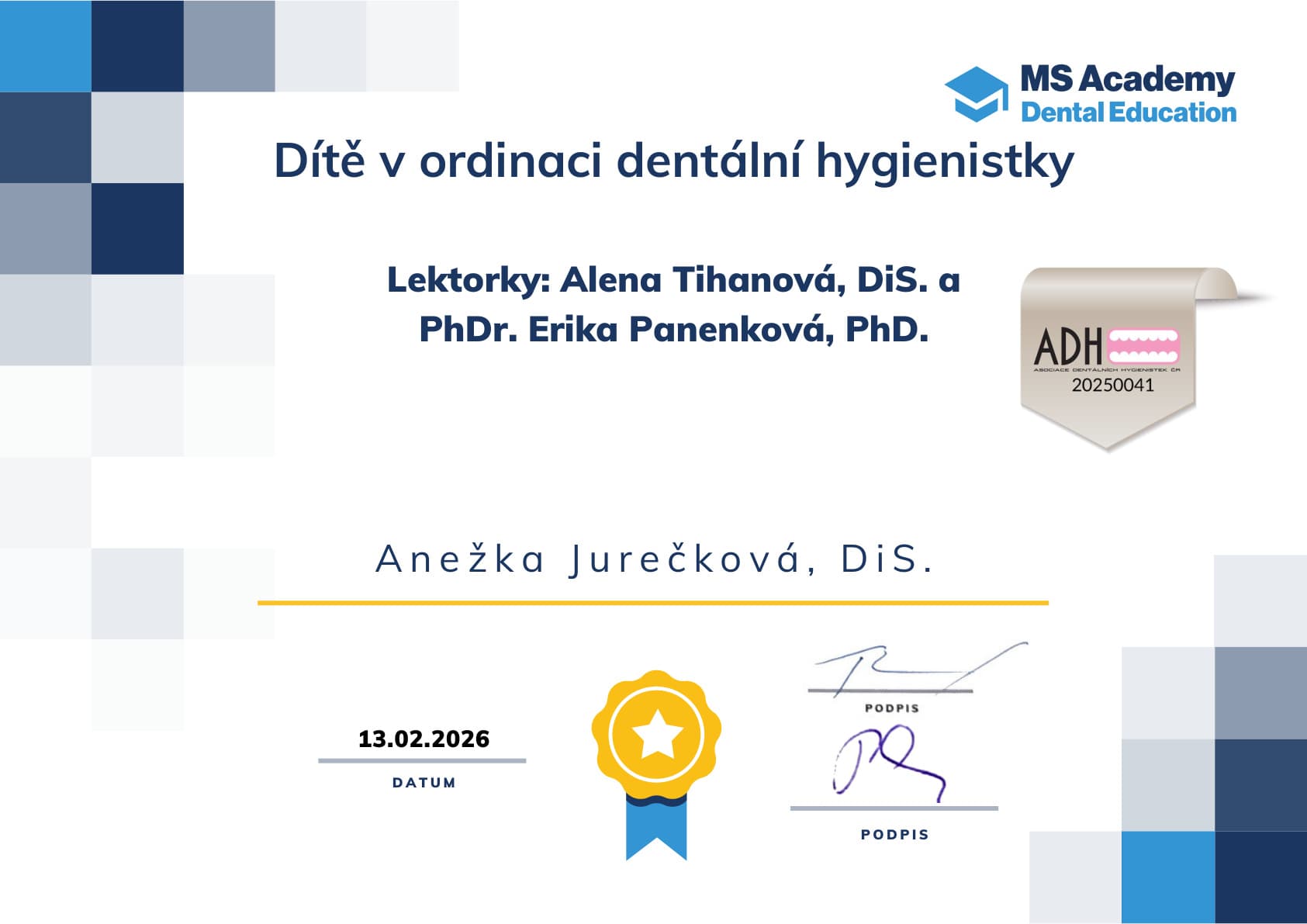 MS Academy Dental Education – Dítě v ordinaci dentální hygienistky